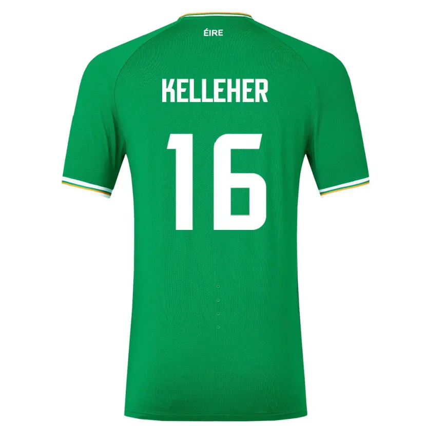 Danxen Mann Irland Caoimhín Kelleher #16 Grønn Hjemmetrøye Drakt Trøye 24-26 Skjorter T-Skjorte