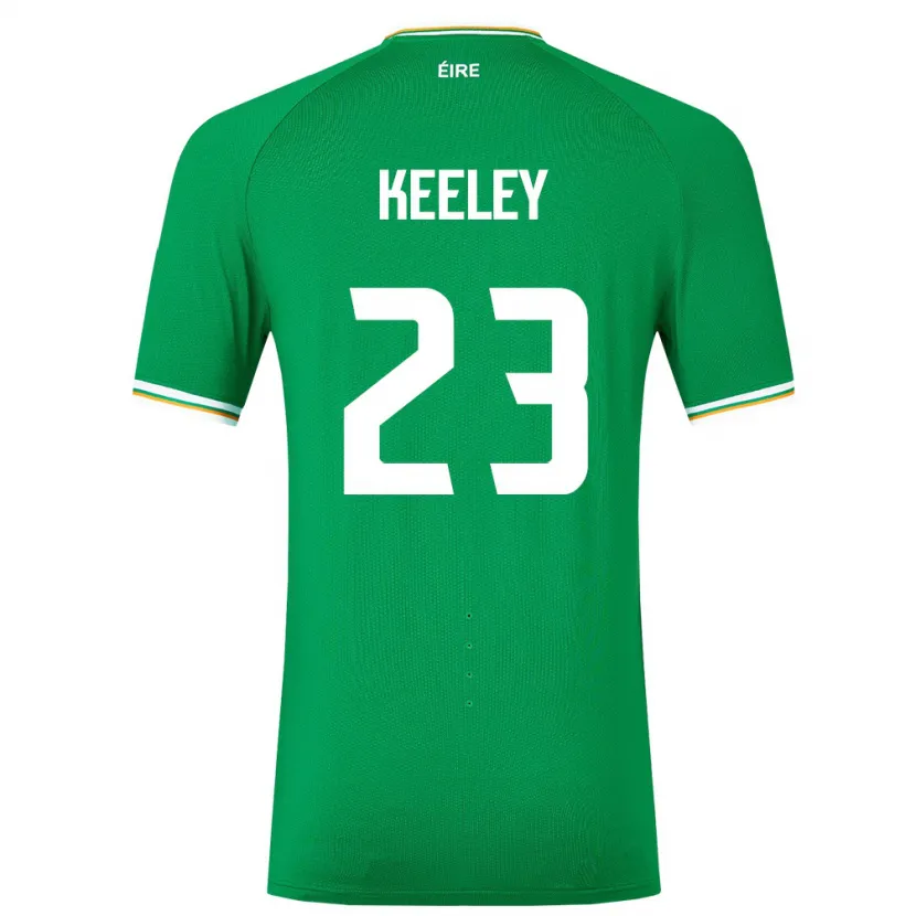 Danxen Mann Irland Josh Keeley #23 Grønn Hjemmetrøye Drakt Trøye 24-26 Skjorter T-Skjorte