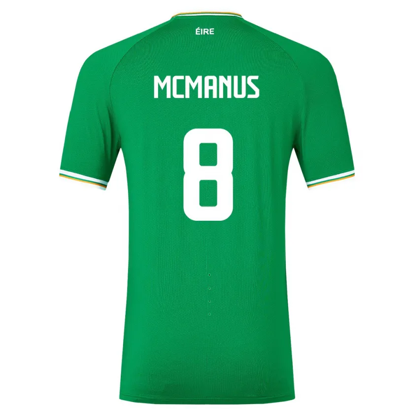 Danxen Mann Irland James Mcmanus #8 Grønn Hjemmetrøye Drakt Trøye 24-26 Skjorter T-Skjorte