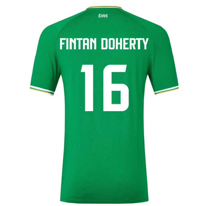 Danxen Mann Irland Fintan Doherty #16 Grønn Hjemmetrøye Drakt Trøye 24-26 Skjorter T-Skjorte