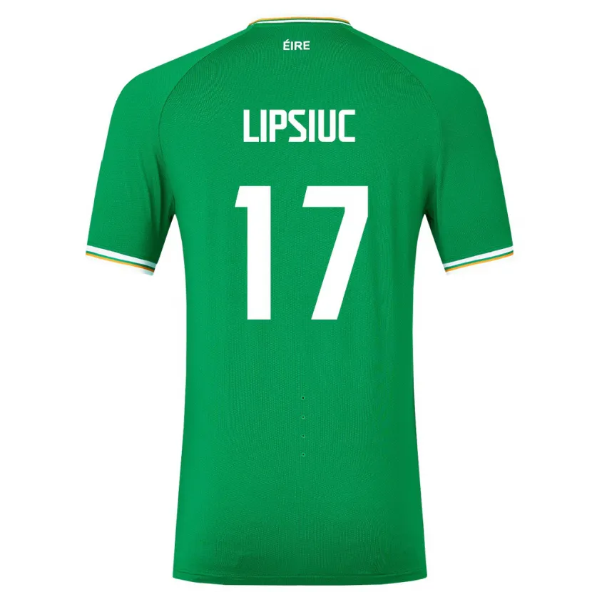 Danxen Mann Irland Darius Lipsiuc #17 Grønn Hjemmetrøye Drakt Trøye 24-26 Skjorter T-Skjorte