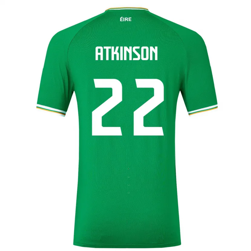 Danxen Mann Irland Isibeal Atkinson #22 Grønn Hjemmetrøye Drakt Trøye 24-26 Skjorter T-Skjorte