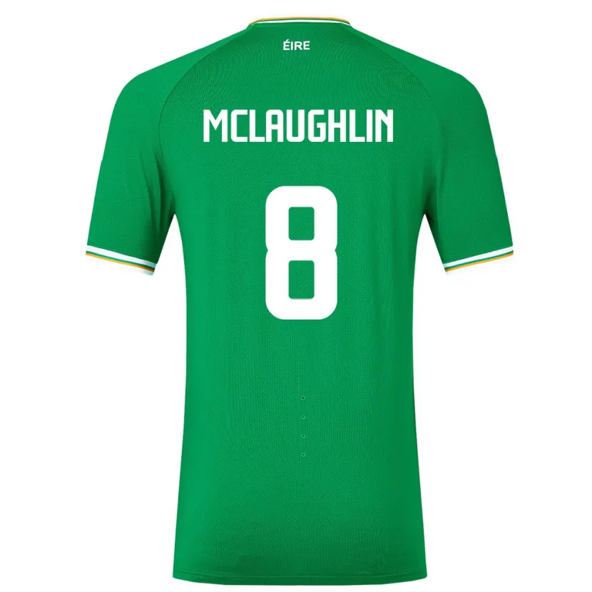 Danxen Mann Irland Roma Mclaughlin #8 Grønn Hjemmetrøye Drakt Trøye 24-26 Skjorter T-Skjorte