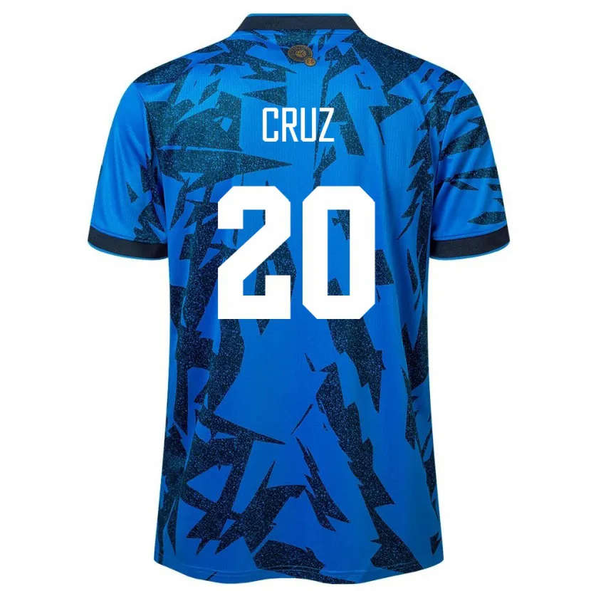 Danxen Mann El Salvador Jorge Cruz #20 Blå Hjemmetrøye Drakt Trøye 24-26 Skjorter T-Skjorte