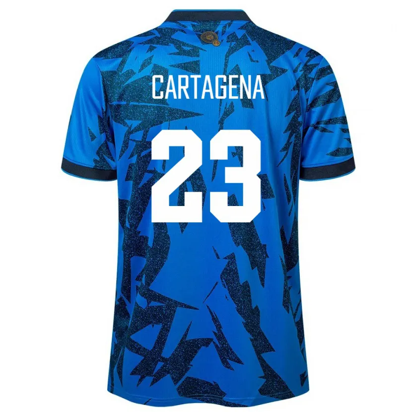 Danxen Mann El Salvador Melvin Cartagena #23 Blå Hjemmetrøye Drakt Trøye 24-26 Skjorter T-Skjorte