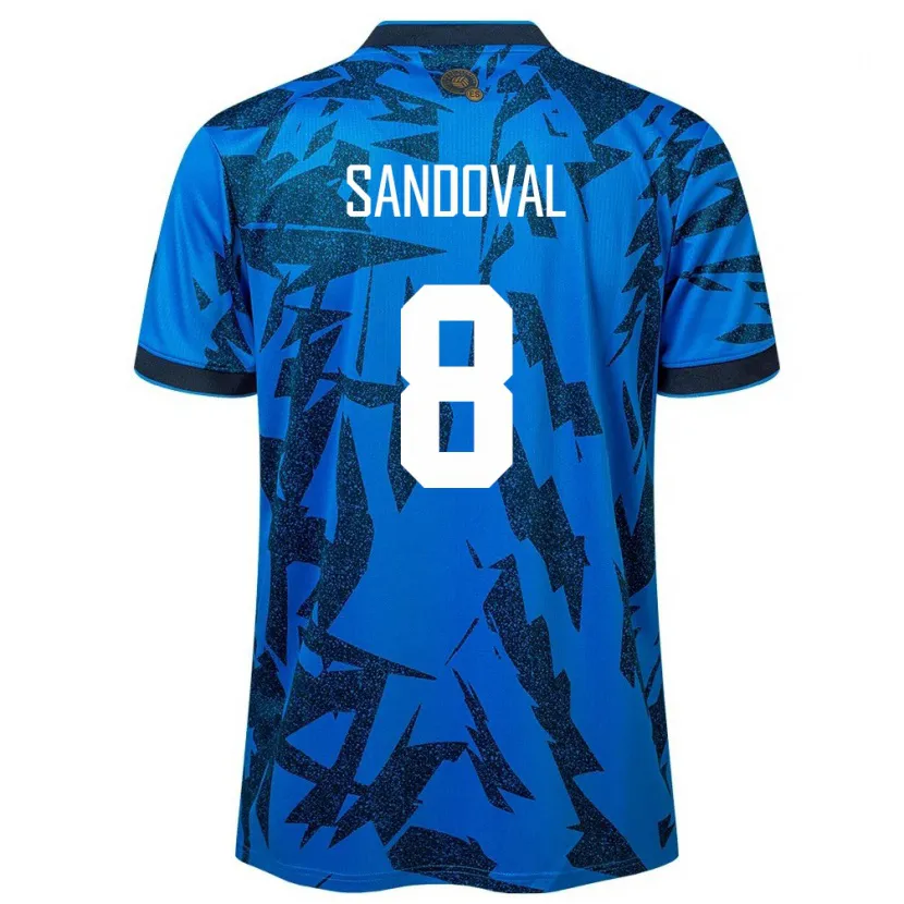 Danxen Mann El Salvador Emerson Sandoval #8 Blå Hjemmetrøye Drakt Trøye 24-26 Skjorter T-Skjorte