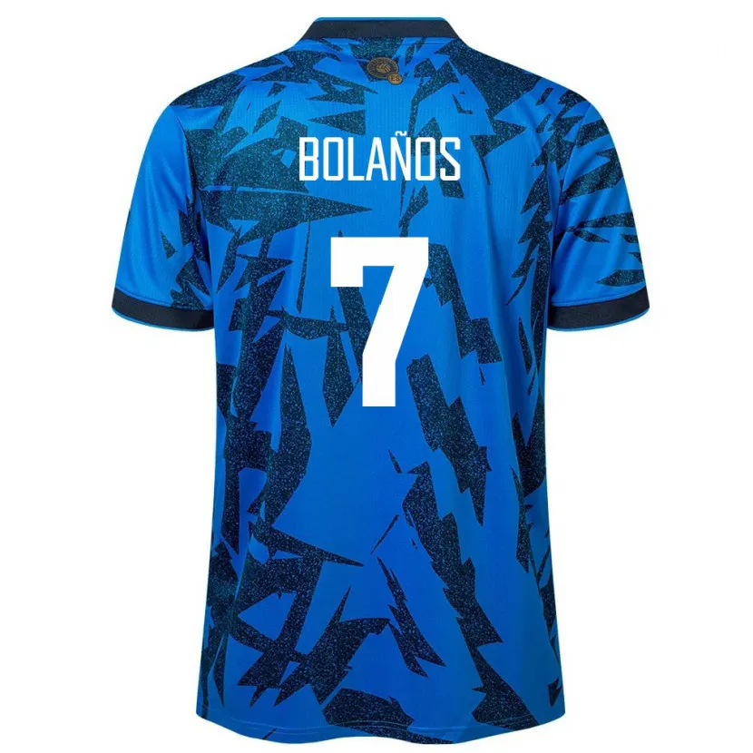 Danxen Mann El Salvador Javier Bolaños #7 Blå Hjemmetrøye Drakt Trøye 24-26 Skjorter T-Skjorte
