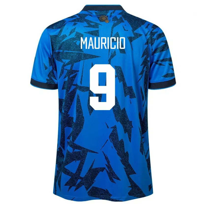 Danxen Mann El Salvador Emerson Mauricio #9 Blå Hjemmetrøye Drakt Trøye 24-26 Skjorter T-Skjorte