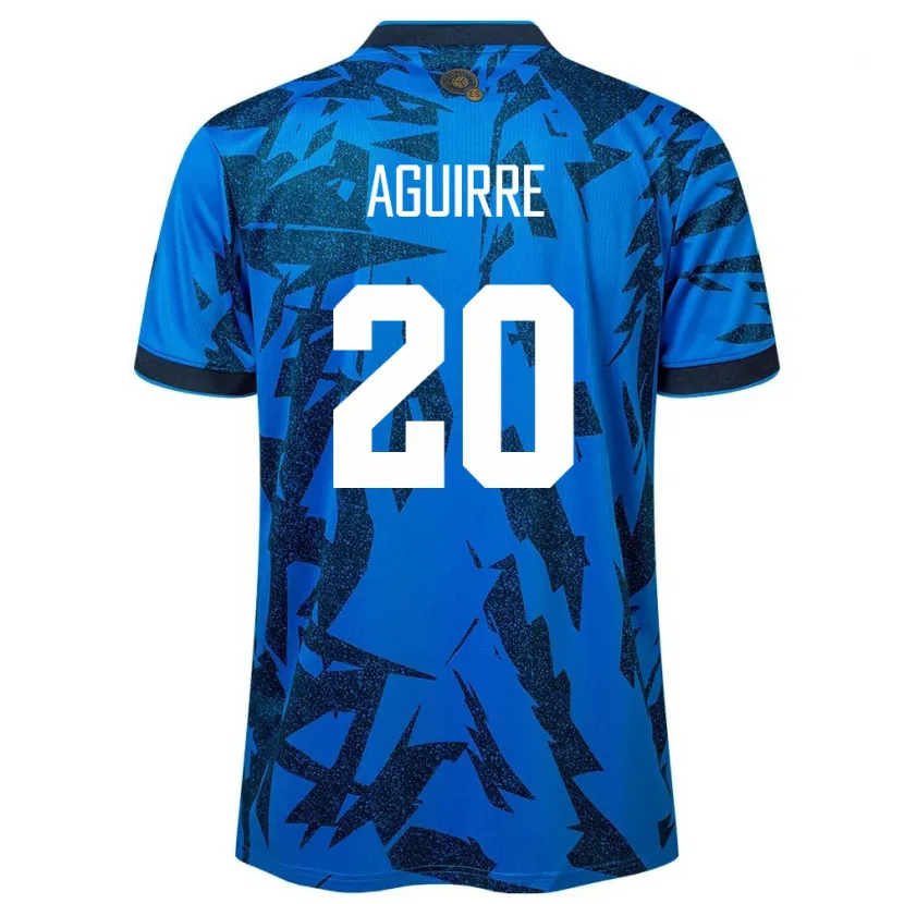 Danxen Mann El Salvador Jonathan Aguirre #20 Blå Hjemmetrøye Drakt Trøye 24-26 Skjorter T-Skjorte