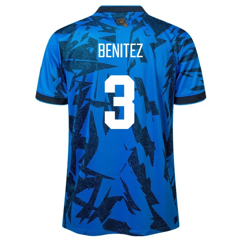 Danxen Mann El Salvador Carolina Benitez #3 Blå Hjemmetrøye Drakt Trøye 24-26 Skjorter T-Skjorte