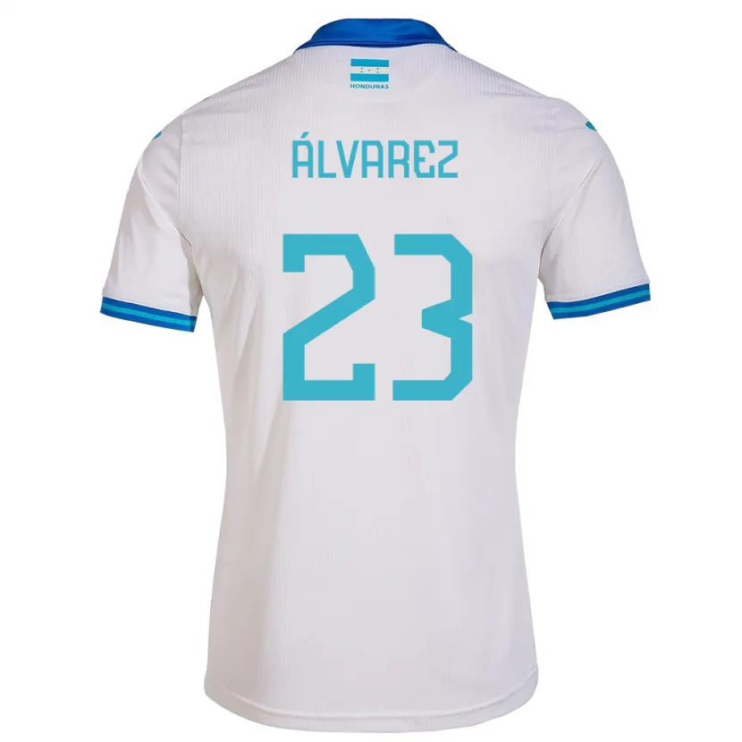 Danxen Mann Honduras Jorge Álvarez #23 Hvit Hjemmetrøye Drakt Trøye 24-26 Skjorter T-Skjorte