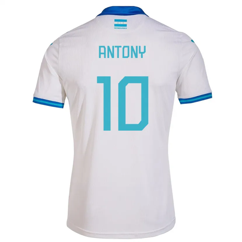 Danxen Mann Honduras Antony García #10 Hvit Hjemmetrøye Drakt Trøye 24-26 Skjorter T-Skjorte