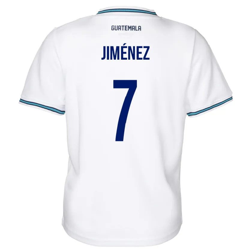 Danxen Mann Guatemala Cristian Jiménez #7 Hvit Hjemmetrøye Drakt Trøye 24-26 Skjorter T-Skjorte