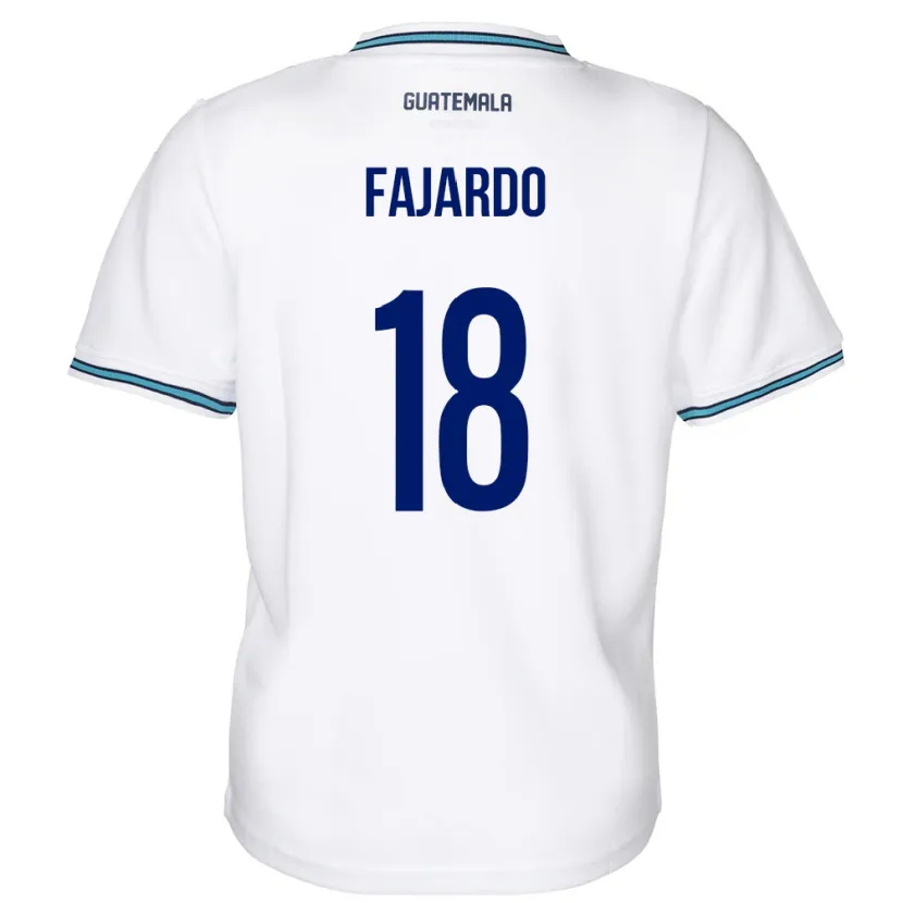 Danxen Mann Guatemala William Fajardo #18 Hvit Hjemmetrøye Drakt Trøye 24-26 Skjorter T-Skjorte