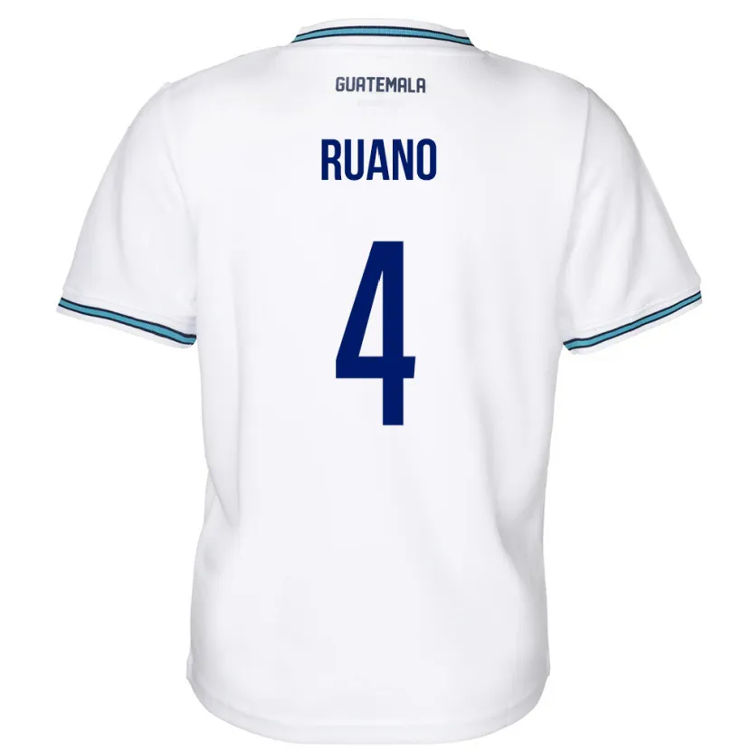 Danxen Mann Guatemala Michelle Ruano #4 Hvit Hjemmetrøye Drakt Trøye 24-26 Skjorter T-Skjorte