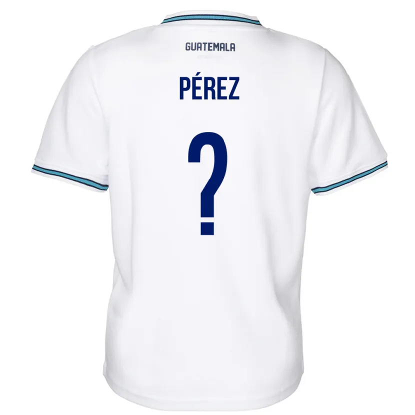 Danxen Mann Guatemala Mary Pérez #0 Hvit Hjemmetrøye Drakt Trøye 24-26 Skjorter T-Skjorte