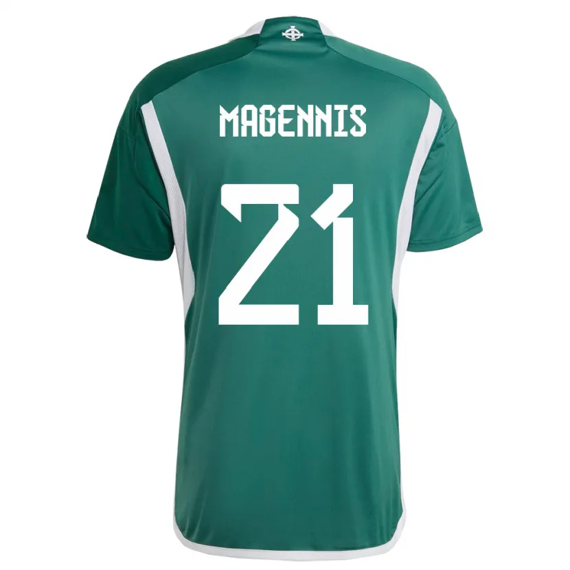 Danxen Mann Nord-Irland Josh Magennis #21 Grønn Hjemmetrøye Drakt Trøye 24-26 Skjorter T-Skjorte