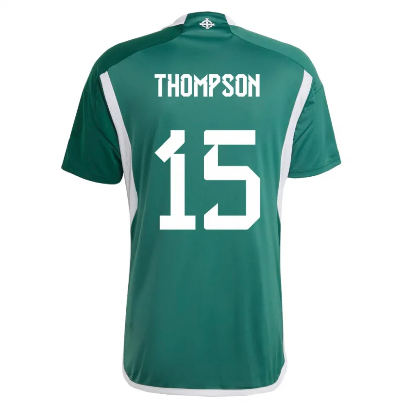 Danxen Mann Nord-Irland Jordan Thompson #15 Grønn Hjemmetrøye Drakt Trøye 24-26 Skjorter T-Skjorte