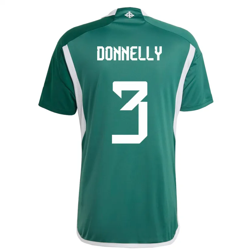 Danxen Mann Nord-Irland Aaron Donnelly #3 Grønn Hjemmetrøye Drakt Trøye 24-26 Skjorter T-Skjorte