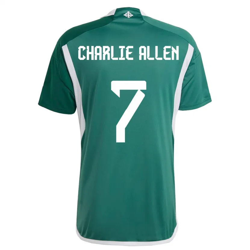 Danxen Mann Nord-Irland Charlie Allen #7 Grønn Hjemmetrøye Drakt Trøye 24-26 Skjorter T-Skjorte