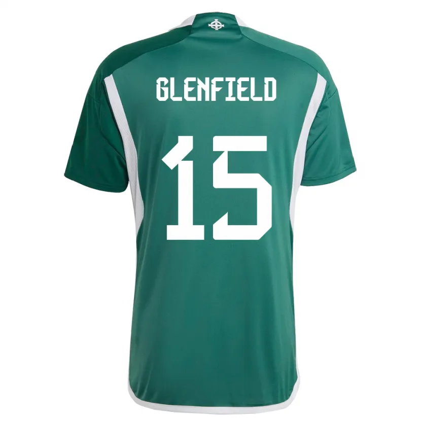 Danxen Mann Nord-Irland Sam Glenfield #15 Grønn Hjemmetrøye Drakt Trøye 24-26 Skjorter T-Skjorte