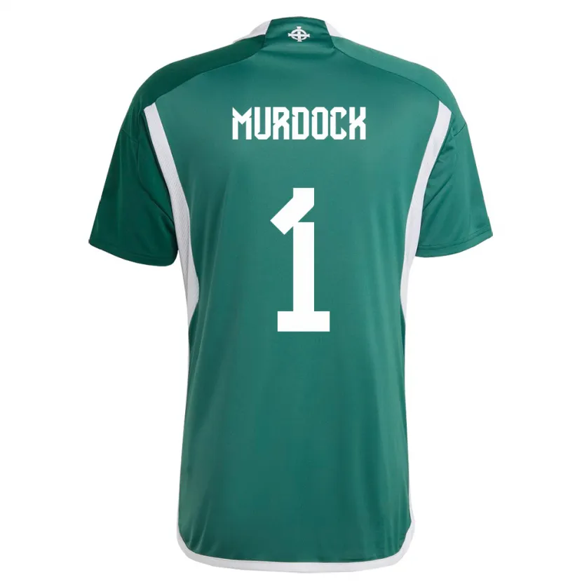 Danxen Mann Nord-Irland Will Murdock #1 Grønn Hjemmetrøye Drakt Trøye 24-26 Skjorter T-Skjorte
