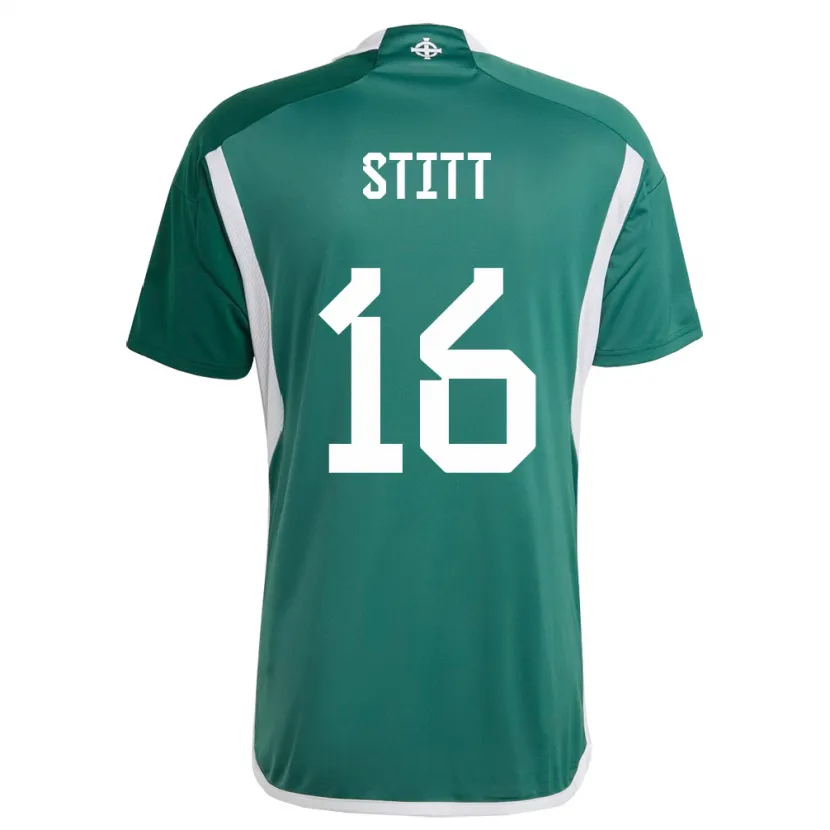 Danxen Mann Nord-Irland Dylan Stitt #16 Grønn Hjemmetrøye Drakt Trøye 24-26 Skjorter T-Skjorte