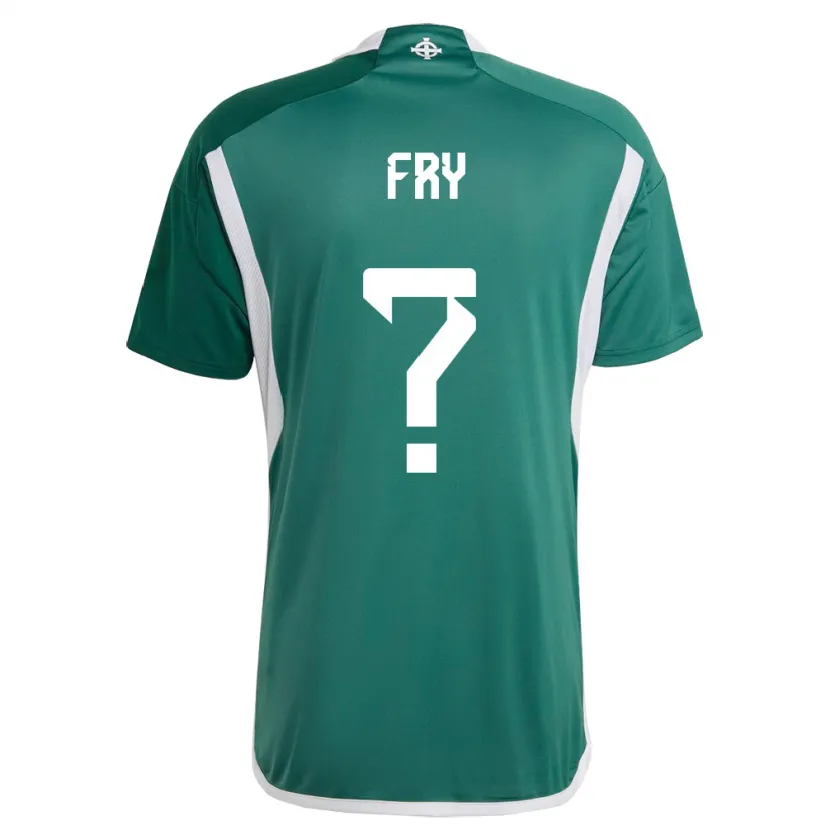Danxen Mann Nord-Irland Lucas Fry #0 Grønn Hjemmetrøye Drakt Trøye 24-26 Skjorter T-Skjorte