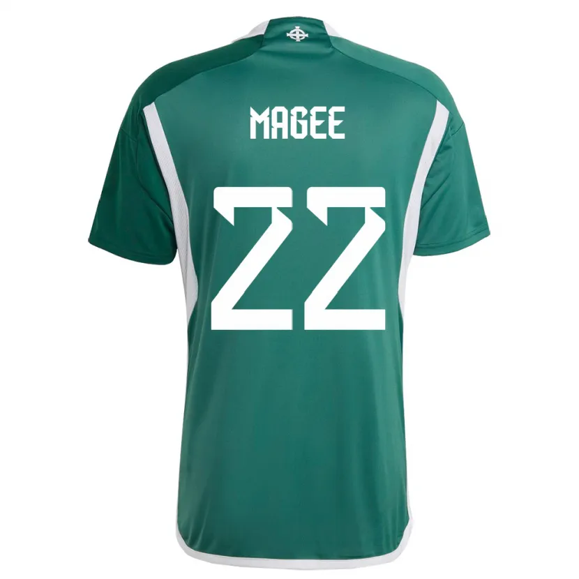 Danxen Mann Nord-Irland Abbie Magee #22 Grønn Hjemmetrøye Drakt Trøye 24-26 Skjorter T-Skjorte
