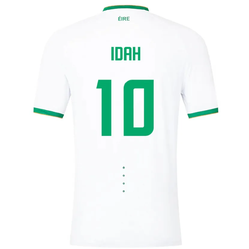 Danxen Mann Irland Adam Idah #10 Hvit Bortetrøye Drakt Trøye 24-26 Skjorter T-Skjorte