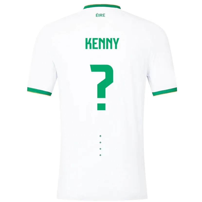 Danxen Mann Irland Johnny Kenny #0 Hvit Bortetrøye Drakt Trøye 24-26 Skjorter T-Skjorte