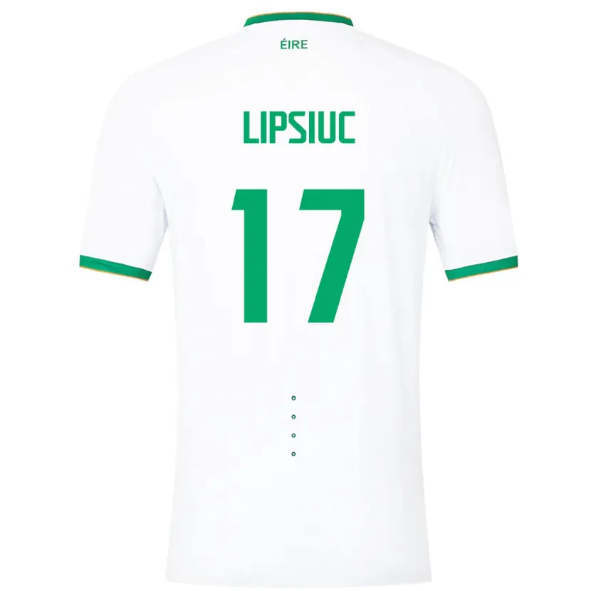 Danxen Mann Irland Darius Lipsiuc #17 Hvit Bortetrøye Drakt Trøye 24-26 Skjorter T-Skjorte