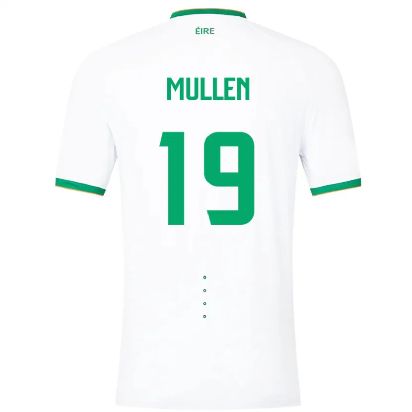 Danxen Mann Irland Senan Mullen #19 Hvit Bortetrøye Drakt Trøye 24-26 Skjorter T-Skjorte