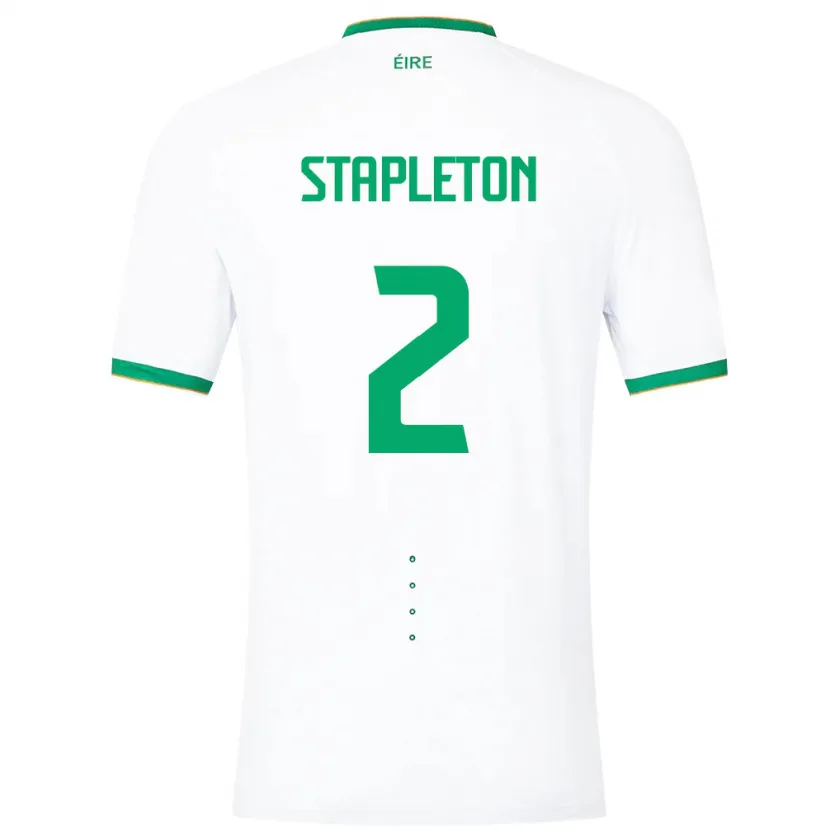 Danxen Mann Irland Jessie Stapleton #2 Hvit Bortetrøye Drakt Trøye 24-26 Skjorter T-Skjorte
