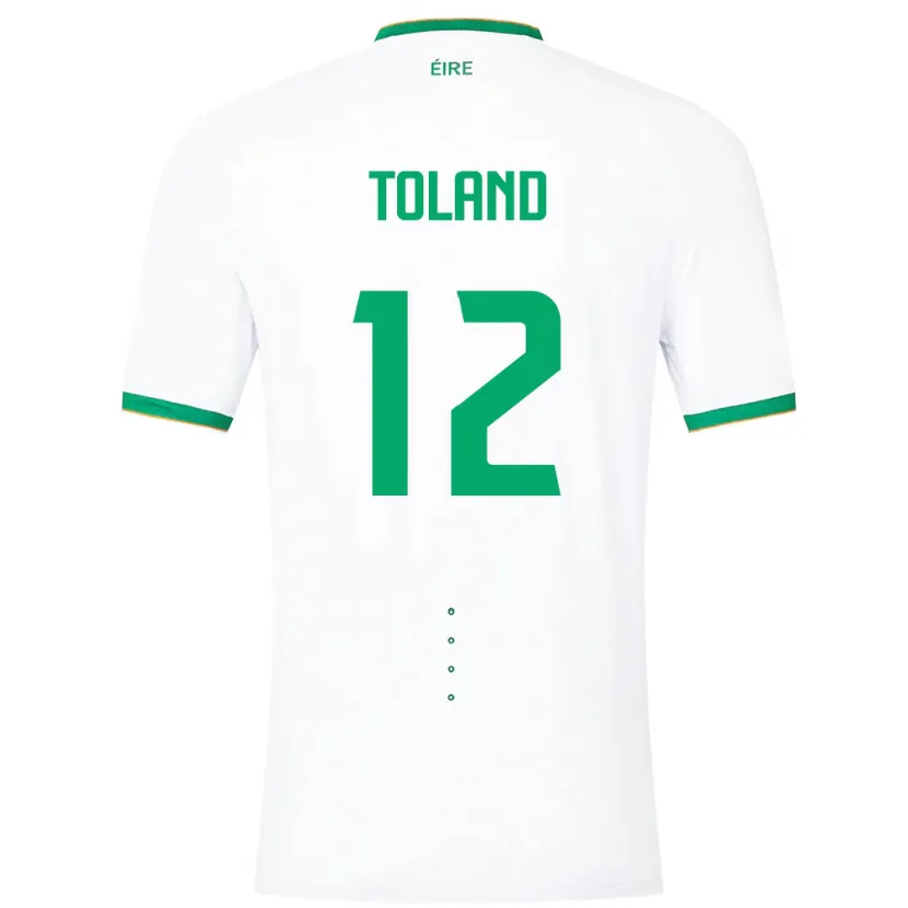 Danxen Mann Irland Tyler Toland #12 Hvit Bortetrøye Drakt Trøye 24-26 Skjorter T-Skjorte