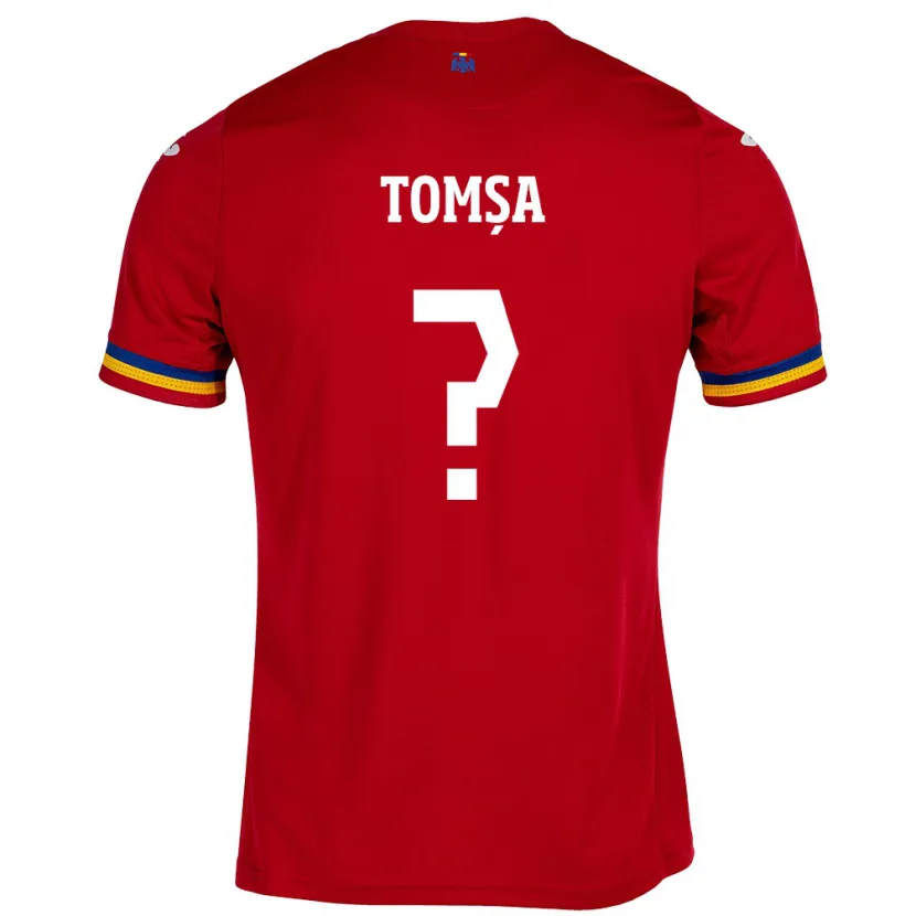 Danxen Mann Romania Troy Tomșa #0 Rød Bortetrøye Drakt Trøye 24-26 Skjorter T-Skjorte