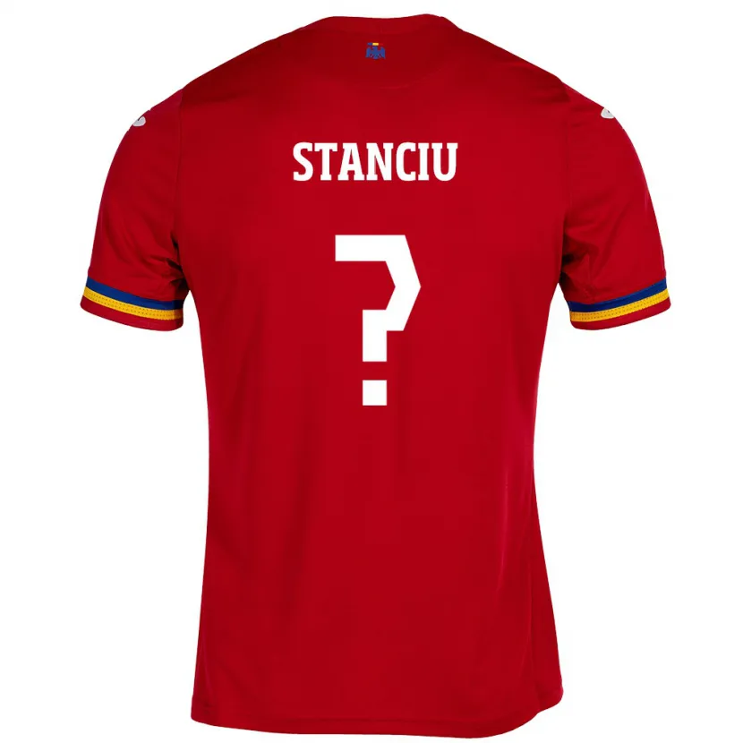 Danxen Mann Romania Raul Stanciu #0 Rød Bortetrøye Drakt Trøye 24-26 Skjorter T-Skjorte