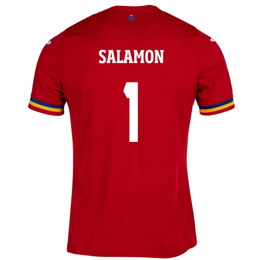 Danxen Mann Romania Szidonia Salamon #1 Rød Bortetrøye Drakt Trøye 24-26 Skjorter T-Skjorte