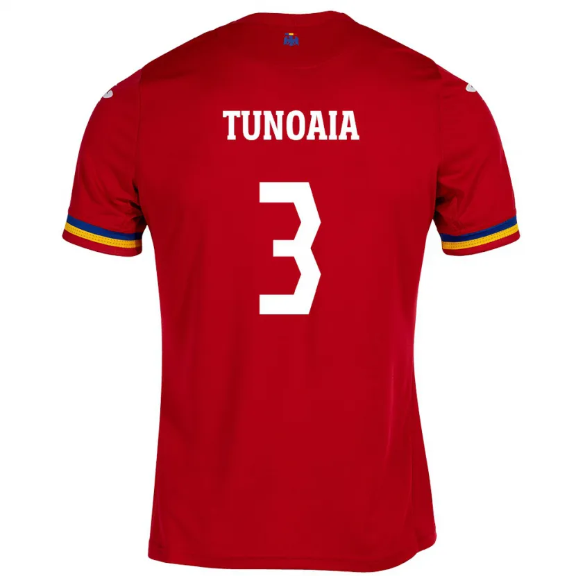 Danxen Mann Romania Alexandra Tunoaia #3 Rød Bortetrøye Drakt Trøye 24-26 Skjorter T-Skjorte