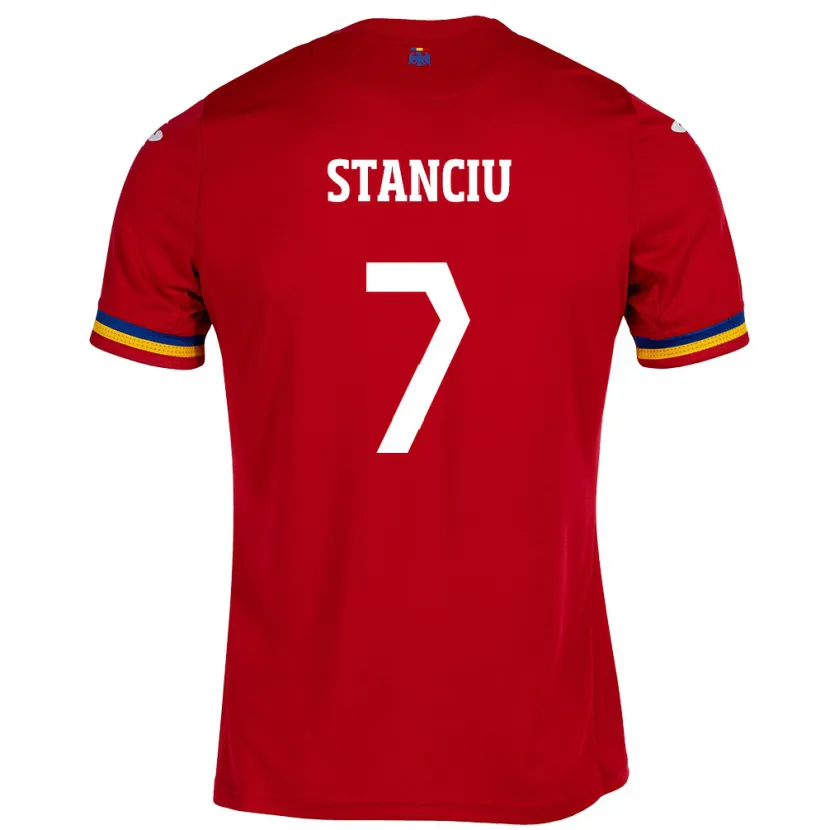Danxen Mann Romania Ana Maria Stanciu #7 Rød Bortetrøye Drakt Trøye 24-26 Skjorter T-Skjorte