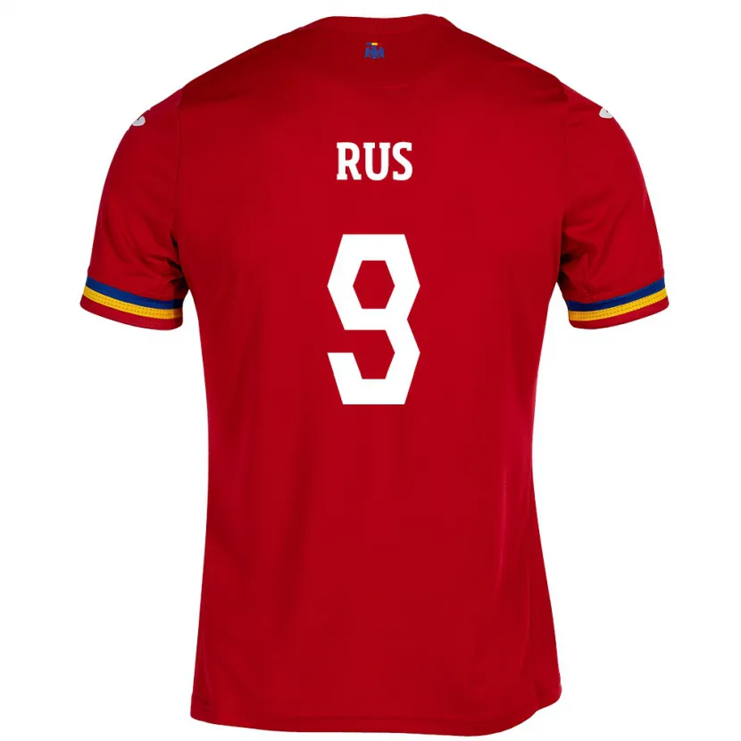 Danxen Mann Romania Laura Rus #9 Rød Bortetrøye Drakt Trøye 24-26 Skjorter T-Skjorte