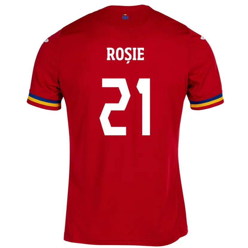 Danxen Mann Romania Genoveva Roșie #21 Rød Bortetrøye Drakt Trøye 24-26 Skjorter T-Skjorte