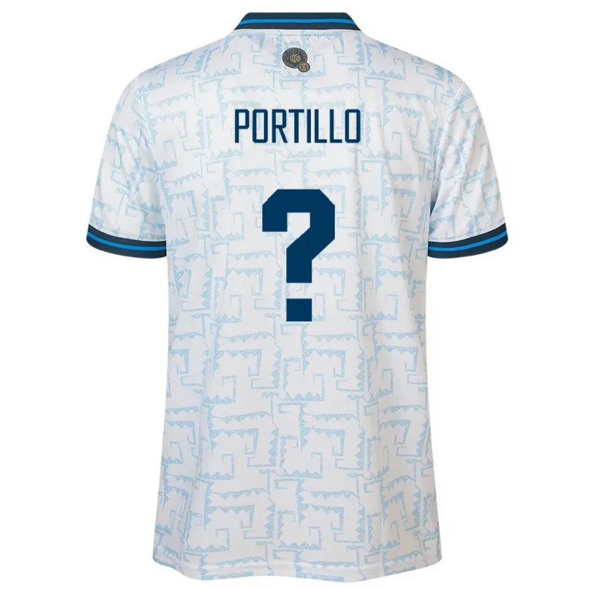 Danxen Mann El Salvador Cristian Portillo #0 Hvit Bortetrøye Drakt Trøye 24-26 Skjorter T-Skjorte