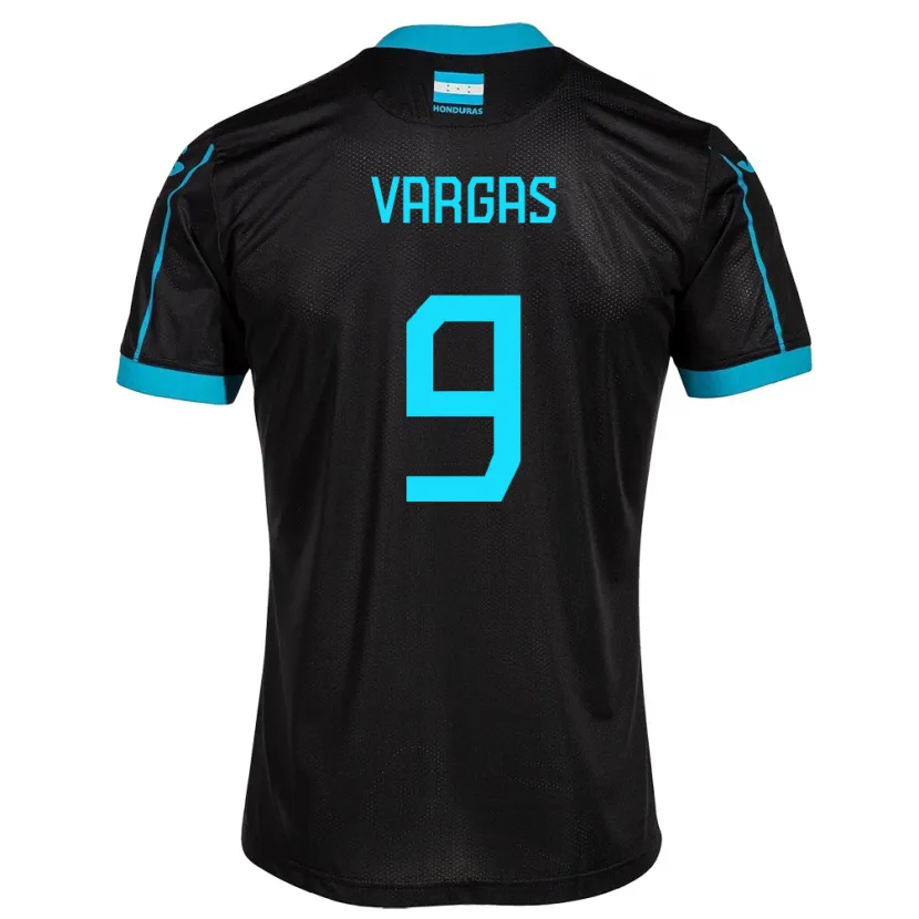 Danxen Mann Honduras Nayrobi Vargas #9 Svart Bortetrøye Drakt Trøye 24-26 Skjorter T-Skjorte