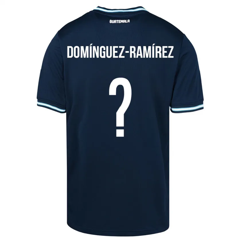 Danxen Mann Guatemala Marco Domínguez-Ramírez #0 Blå Bortetrøye Drakt Trøye 24-26 Skjorter T-Skjorte