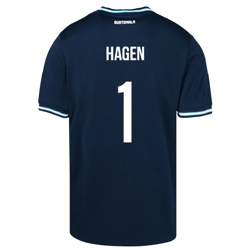 Danxen Mann Guatemala Nicholas Hagen #1 Blå Bortetrøye Drakt Trøye 24-26 Skjorter T-Skjorte