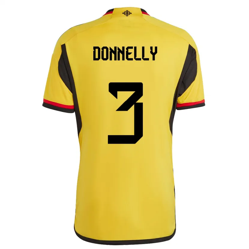 Danxen Mann Nord-Irland Aaron Donnelly #3 Hvit Bortetrøye Drakt Trøye 24-26 Skjorter T-Skjorte