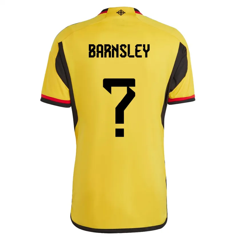 Danxen Mann Nord-Irland Fraser Barnsley #0 Hvit Bortetrøye Drakt Trøye 24-26 Skjorter T-Skjorte