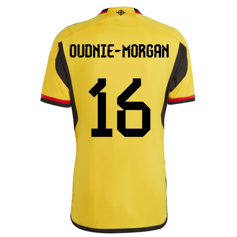 Danxen Mann Nord-Irland Rio Oudnie-Morgan #16 Hvit Bortetrøye Drakt Trøye 24-26 Skjorter T-Skjorte