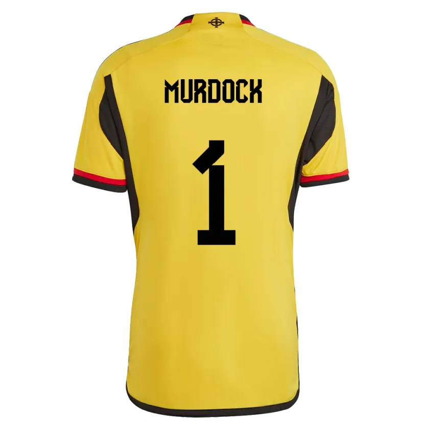 Danxen Mann Nord-Irland Will Murdock #1 Hvit Bortetrøye Drakt Trøye 24-26 Skjorter T-Skjorte